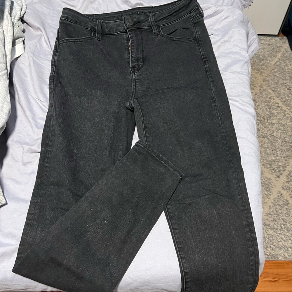 Black American eagle skinny jeans
